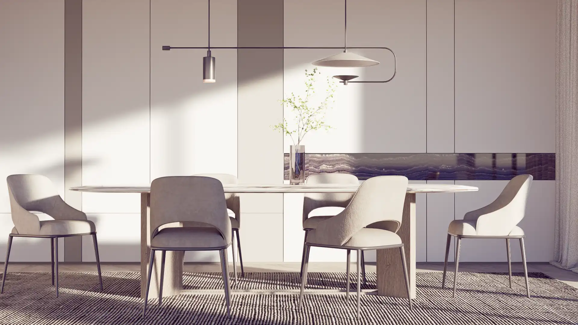 Renderização sala de jantar