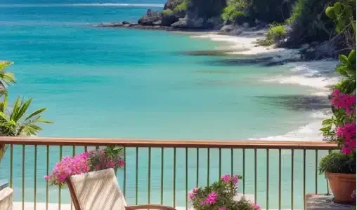 Bougainville na praia