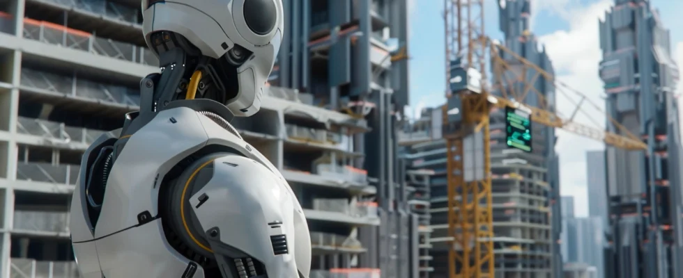 Robôs com IA na construção civil - Freepik