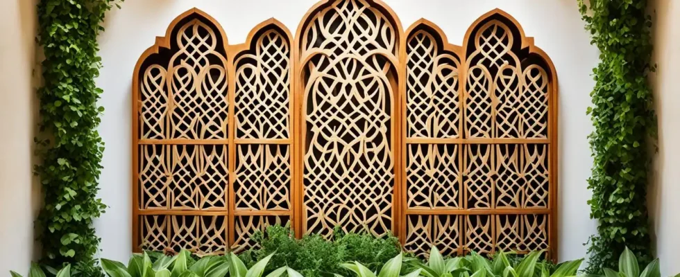 Muxarabi aplicado em parede