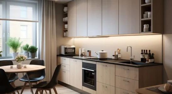 Armário Planejado em cozinha integrada