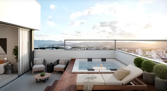 Terraço com piscina