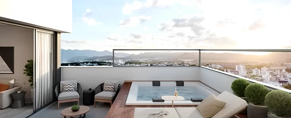 Terraço com piscina