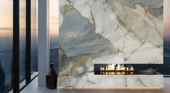 painéis de mármore