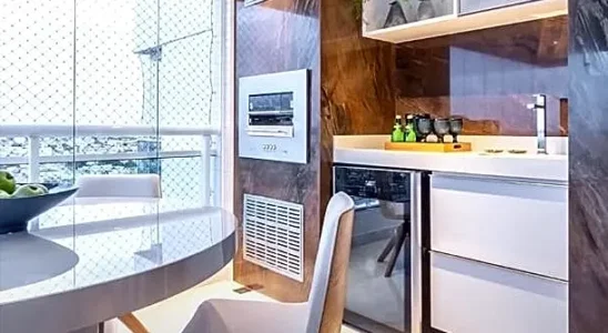 Decoração de Área Gourmet em varanda de apartamento