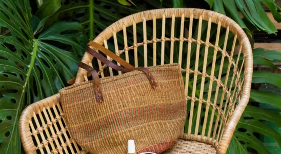 Cadeira de Vime em jardim