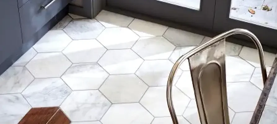 Ladrilho Hidráulico em piso de cozinha