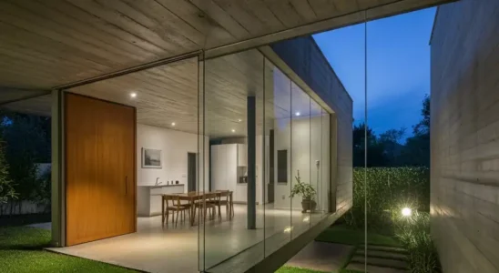 Casas com paredes de vidro