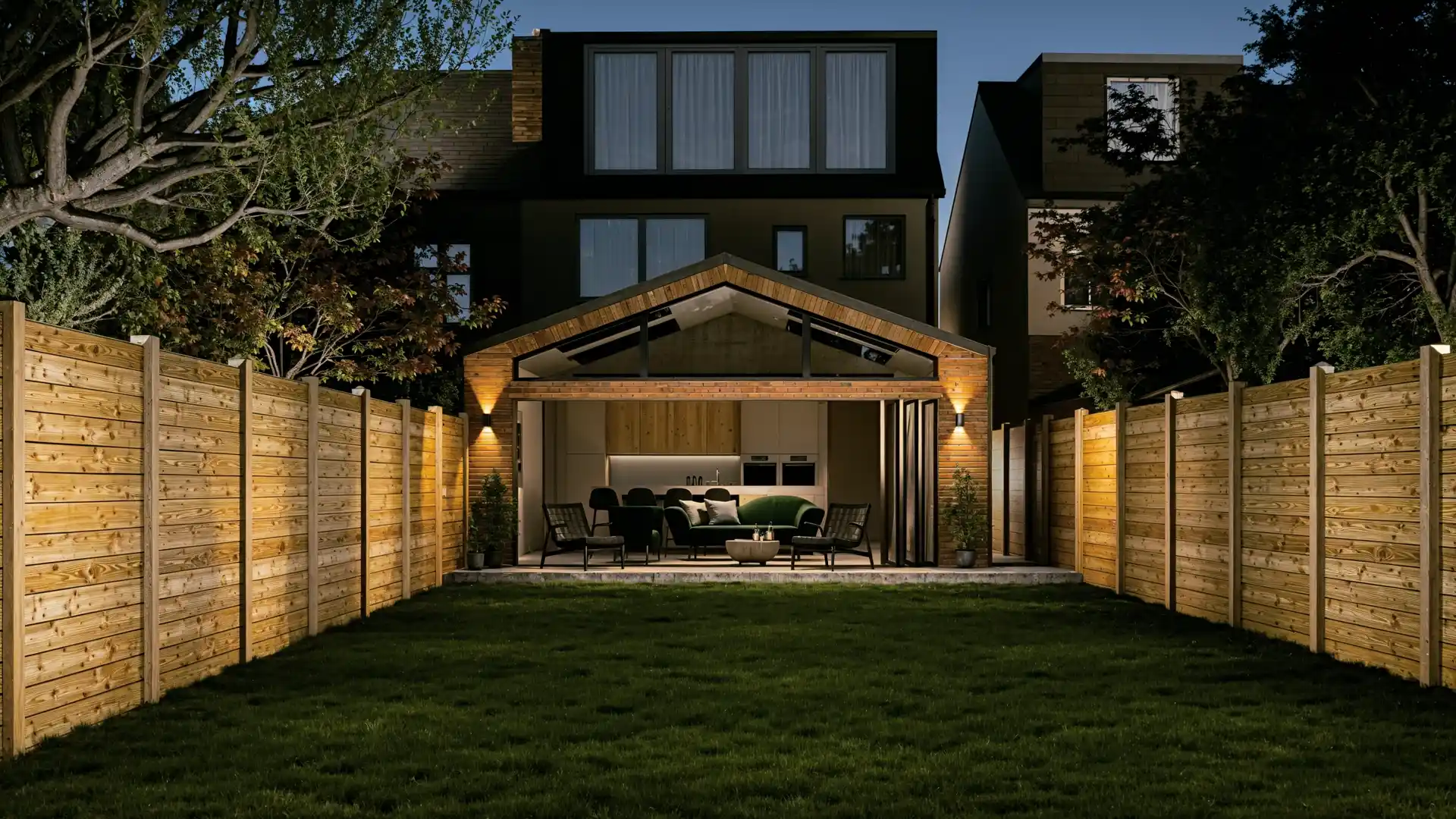 Perspectiva Extensão Posterior - Projeto Circle Garden - UK | FirstScale/ MM Planning & Architecture