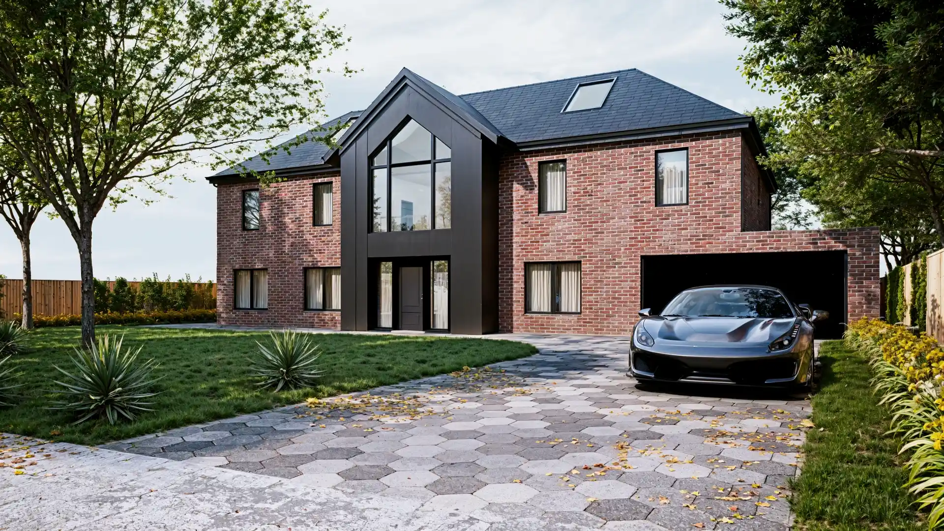 Perspectiva Fachada Frontal - Projeto Willbury - UK | FirstScale/ MM Planning & Architecture