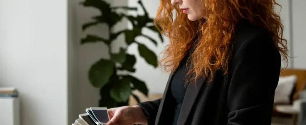 Designer escolhendo cores