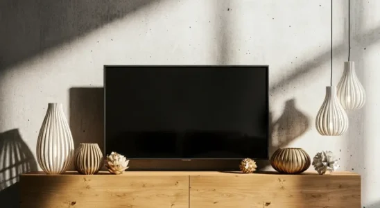 Elementos em Concreto no design de sala de estar