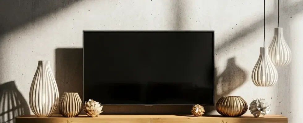 Elementos em Concreto no design de sala de estar