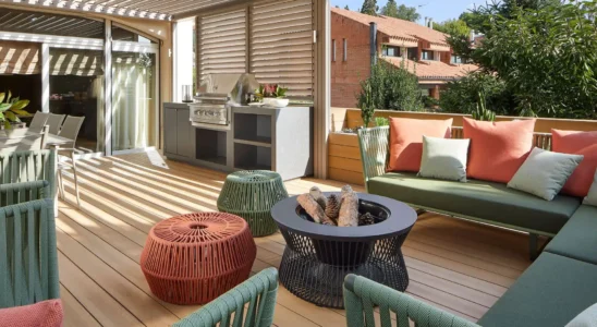 decorando o terraço da casa