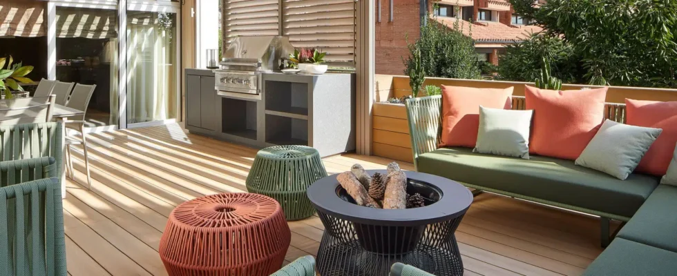 decorando o terraço da casa