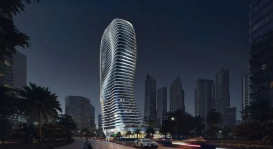 Bugatti Residences - Vista noturna de longe