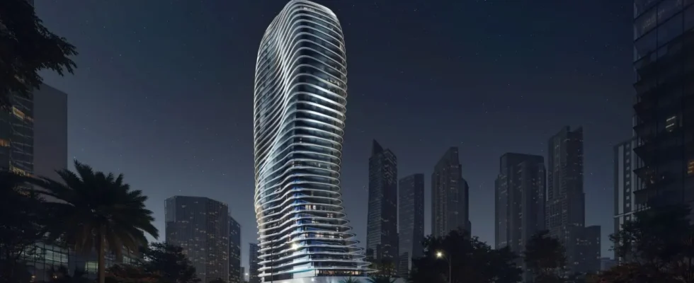 Bugatti Residences - Vista noturna de longe
